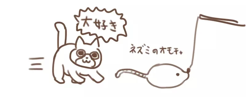 《绘师黑星红白的疑惑》家中猫猫超爱老鼠和羽毛逗猫棒 为什么合体成羽毛老鼠就会吓坏它?