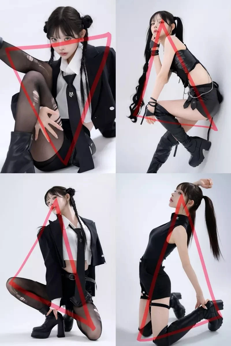 网友分享《拍照好看的诀窍》只需要在当下有意识地摆出三角形就好