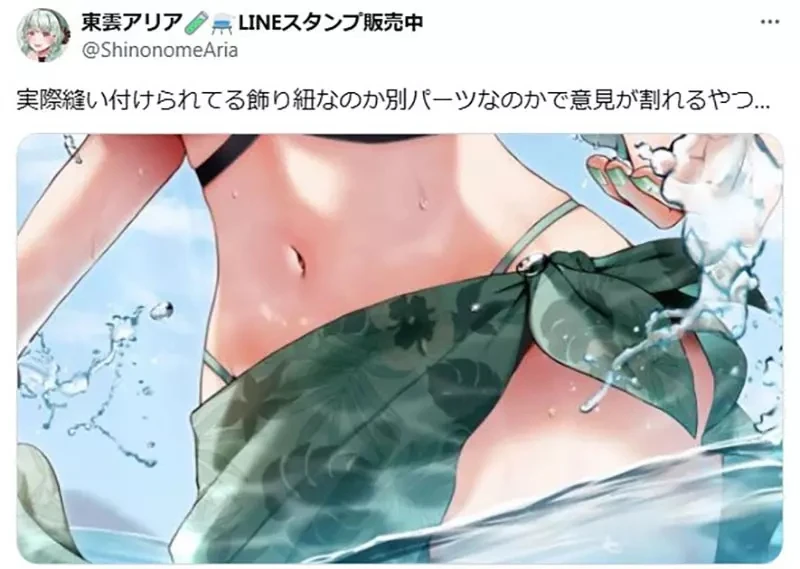 《论这种比基尼泳装设计》绘师会画却不懂真实的构造 看似重叠穿两件其实是假两件?