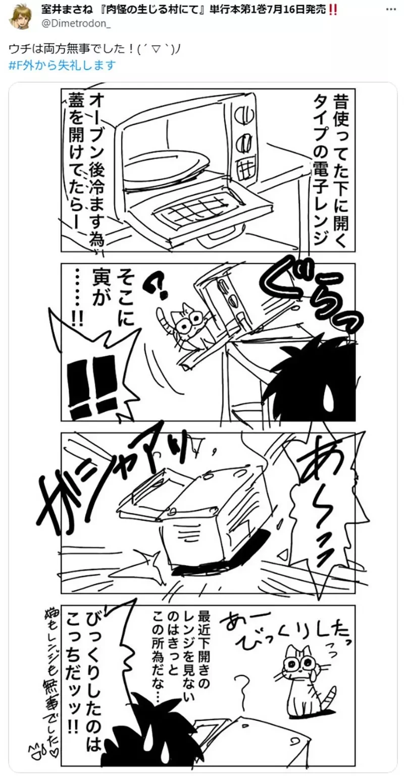 《猫咪VS微波炉》日本绘师呼吁大家要小心 养猫家庭都必须注意这东西暗藏的危险