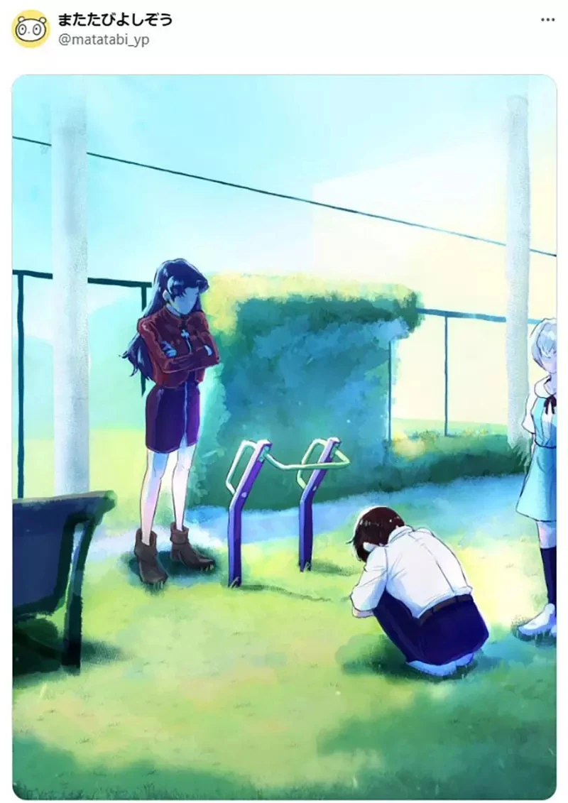 《真嗣快坐上去》超像EVA初号机的公园游具 声优绪方惠美引爆恶搞热潮