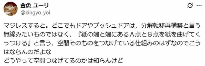 《任意门构造论》日本艺术家担心会发生这种意外 粉丝却吐槽他根本搞错了？