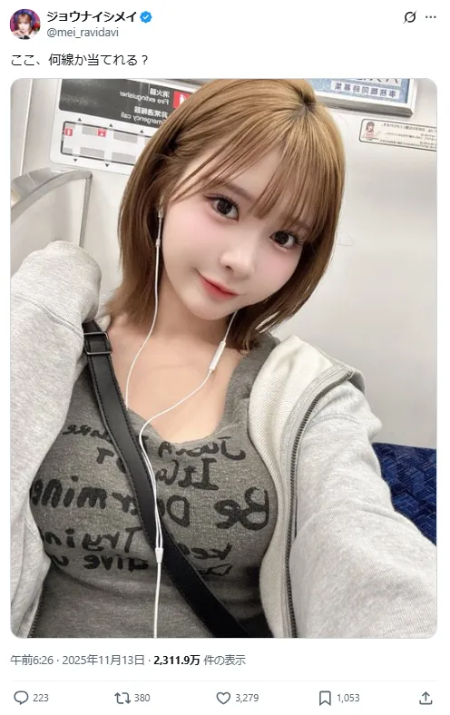 偶像贴一张“猜这是哪条线?”电车照 电车狂人“推理模式”神分析让网友惊呼:这是柯南吗…