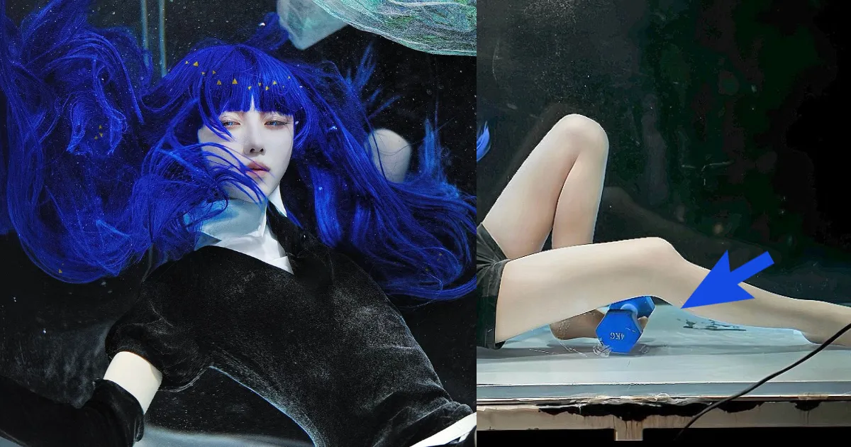 水中超梦幻的《宝石之国》青金石Cosplay美照 Coser自曝：想拍出这效果连哑铃都用上…