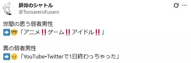 《论弱男的定义》动画宅?游戏宅?偶像宅?其实他们全都是强者男性