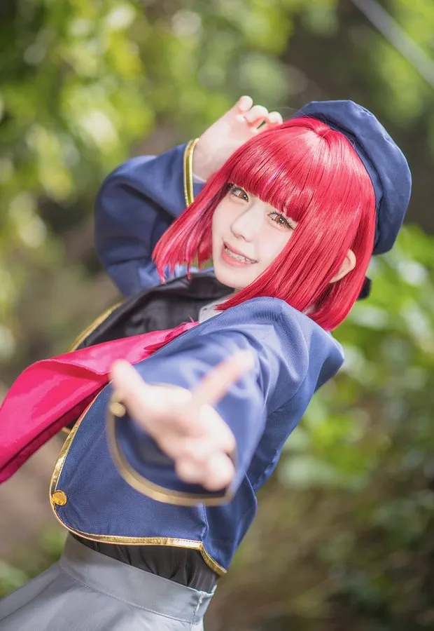 我要成为你推的孩子!Coserちろる扮《我推的孩子》有马加奈淘气扮相博网友赞赏