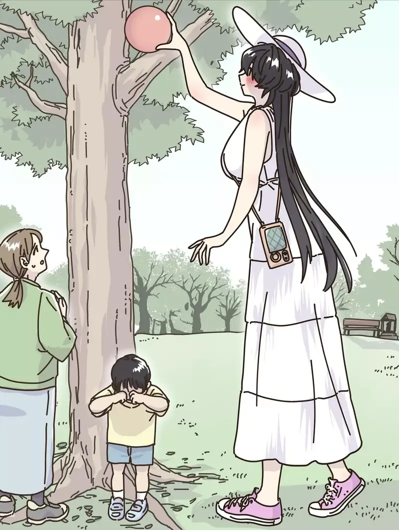 《话题两格漫画》日漫和美漫的读者解释大不同 这位大姐姐究竟是好人还是坏人？