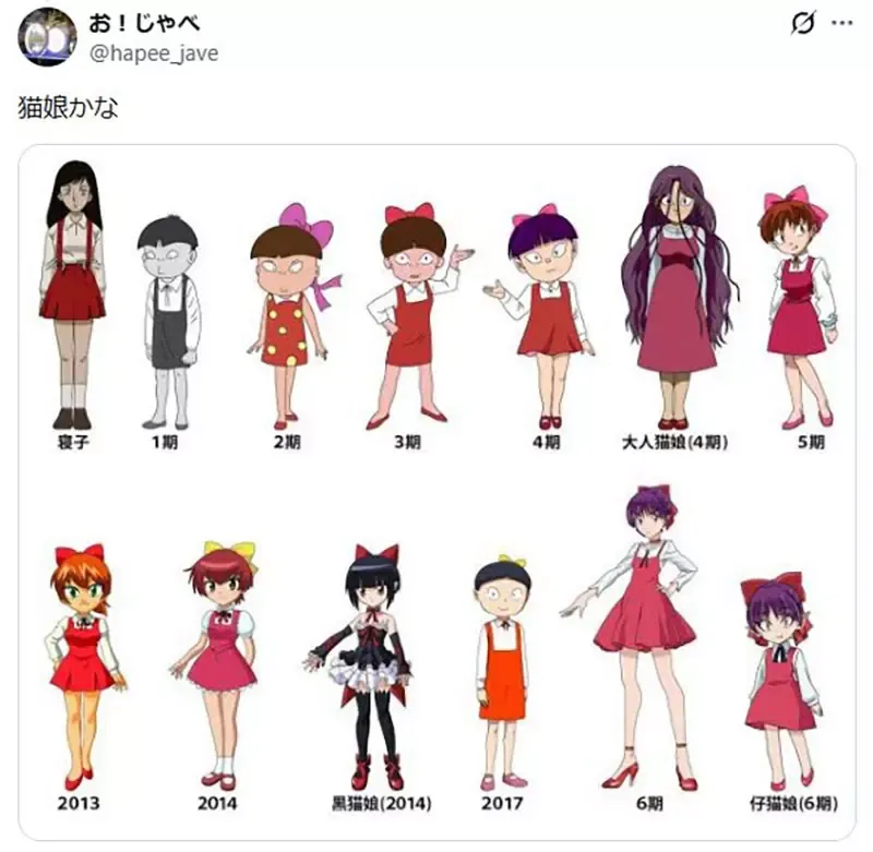 以前跟现在《设计差很多的动漫角色》怎么不知不觉都被整形了