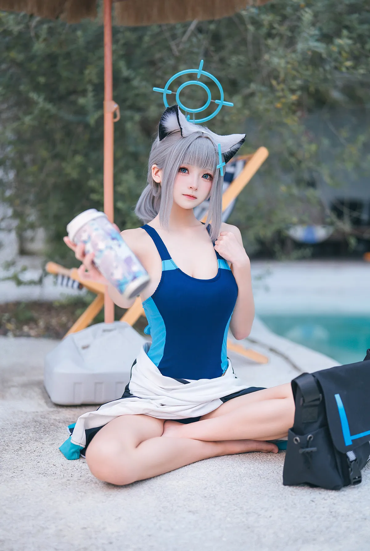 [九柒喵] 蔚蓝档案 砂狼白子泳装