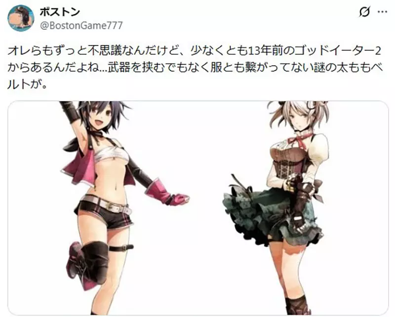 日本网友不懂《手游女角腿上那玩意》到底是什么？大家纷纷举出有绑腿环的角色了……