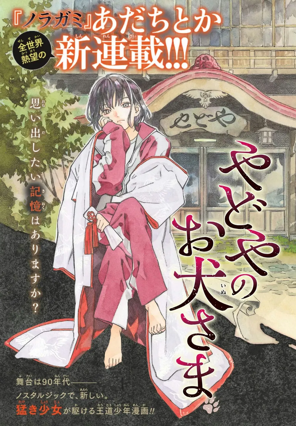 《流浪神差》安达渡嘉漫画新作《旅馆的犬神大人》连载开启