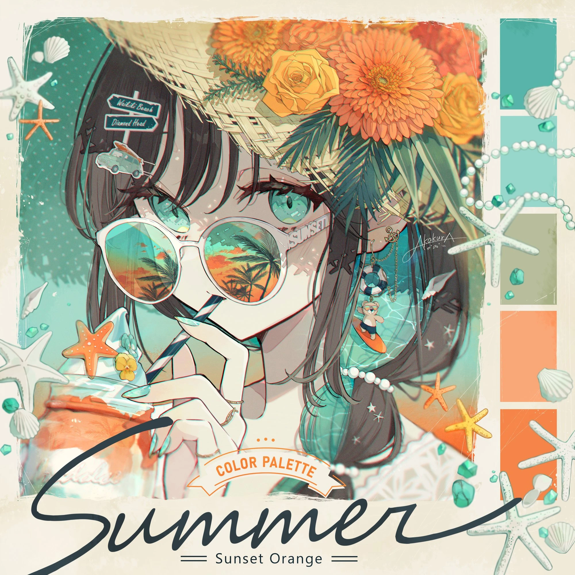 沁凉风格拟人化《夏日饮品变成美少女》,另类创作勾起你的少女心!