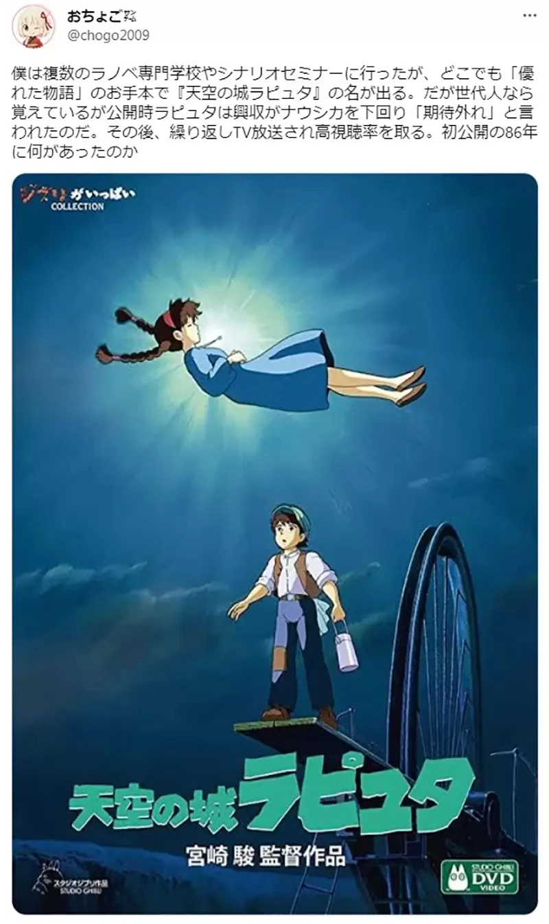 《天空之城最初评价差》资深动漫迷忆当年普遍不看好 世界观和剧情被认为过气又难懂?